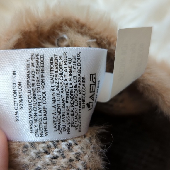 Express Tan Animal Print Cropped Fuzzy Sweater - Picture 6 of 7